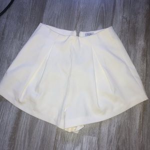 Tobi Ivory High Waisted Shorts
